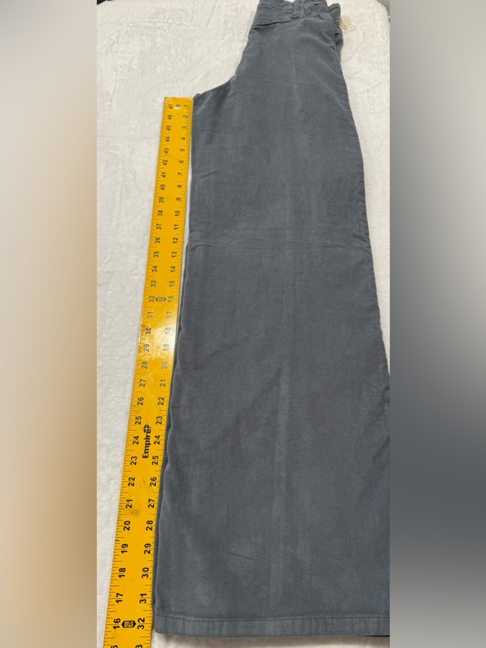 We The Free Libre Wide Leg Corduroy Pants Grey Blue High Rise Size 24 NWT - Picture 6 of 6